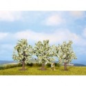 NOCH 25511 - Obstbäume, weiß blühend, 3 Stück, 4,5 cm hoch