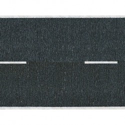 NOCH 44150 - Teerstraße, schwarz, 100 x 2,5 cm (mit unterbrochener Mittellinie)